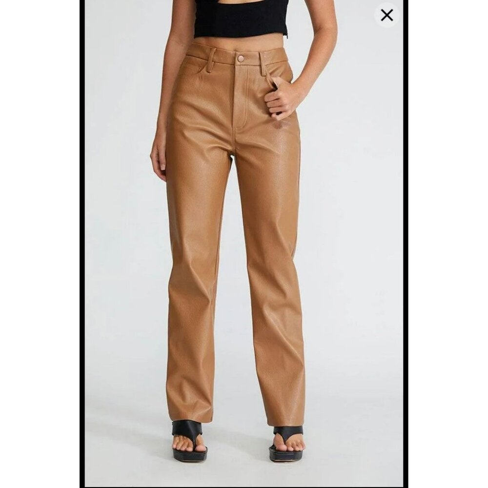 NWT 89th + Madison Ladies Faux Leather Pants Size 14
